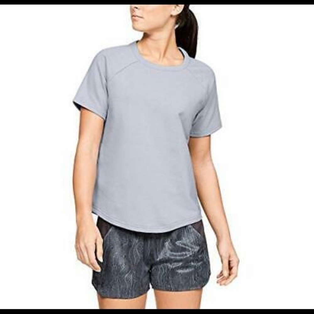 UNDER Armour - Womens - Running Open Back Loose T - Extra Small - Grey - NWT
